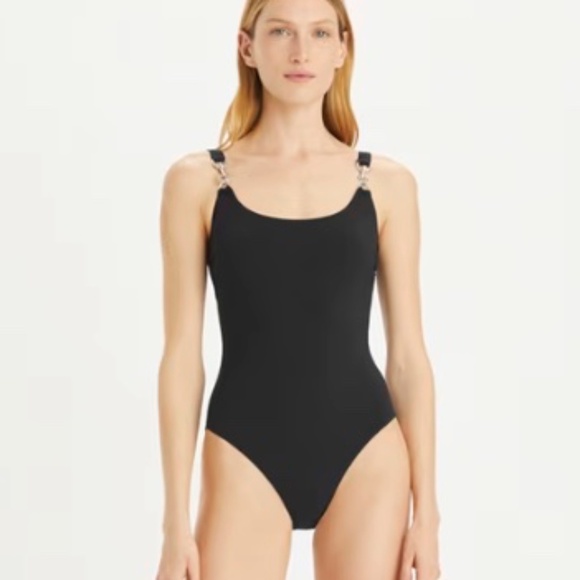 NWT - Tory Burch Clip Tank Swimsuit  Size S - Black - Picture 3 of 9